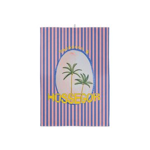Personalizable Tea Towel Palm Trees Stripes