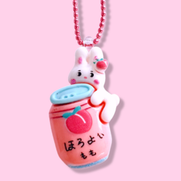 Pop Cutie Peach Juice Bunny Kinderhalskette