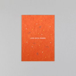Postkarte Holzschliff Leni Feier