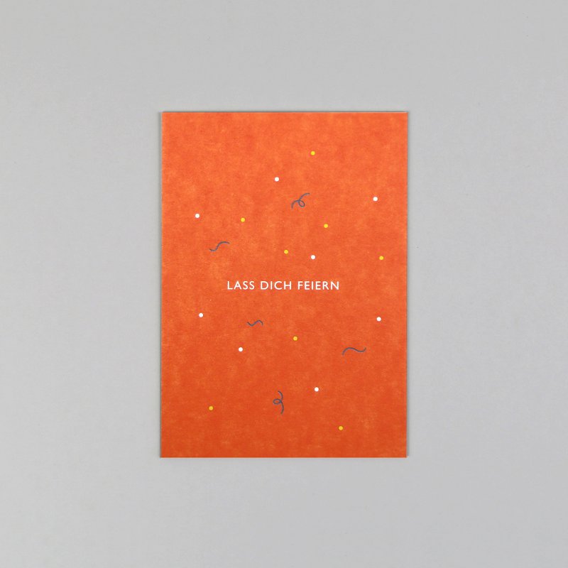 Postkarte Holzschliff Leni Feier