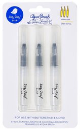 Set of 3 aquarelle brush pens in various sizes for arts and crafts projects.