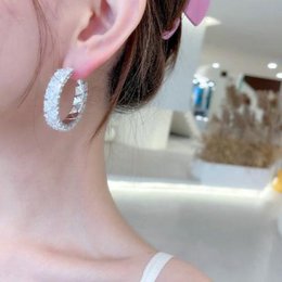 Bold Luminous Pavé Hoop Earrings