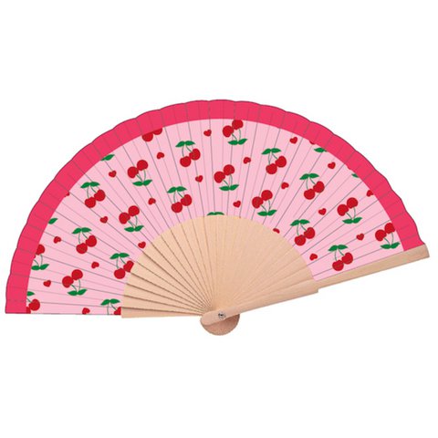 Words Cherry Fan – Fächer aus Holz und Stoff