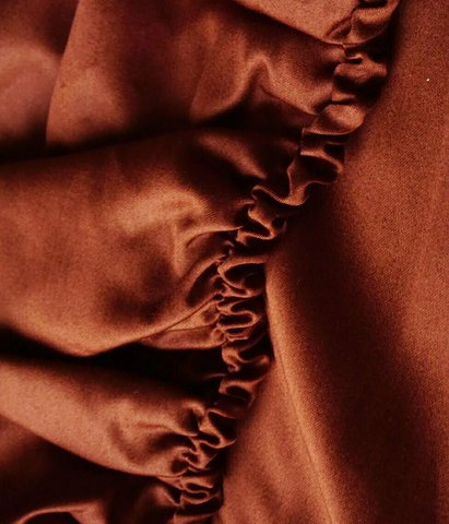 Satin-Bettlaken mit massivem Rooibos-Gummi