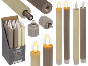 LED stick candle made of real wax,