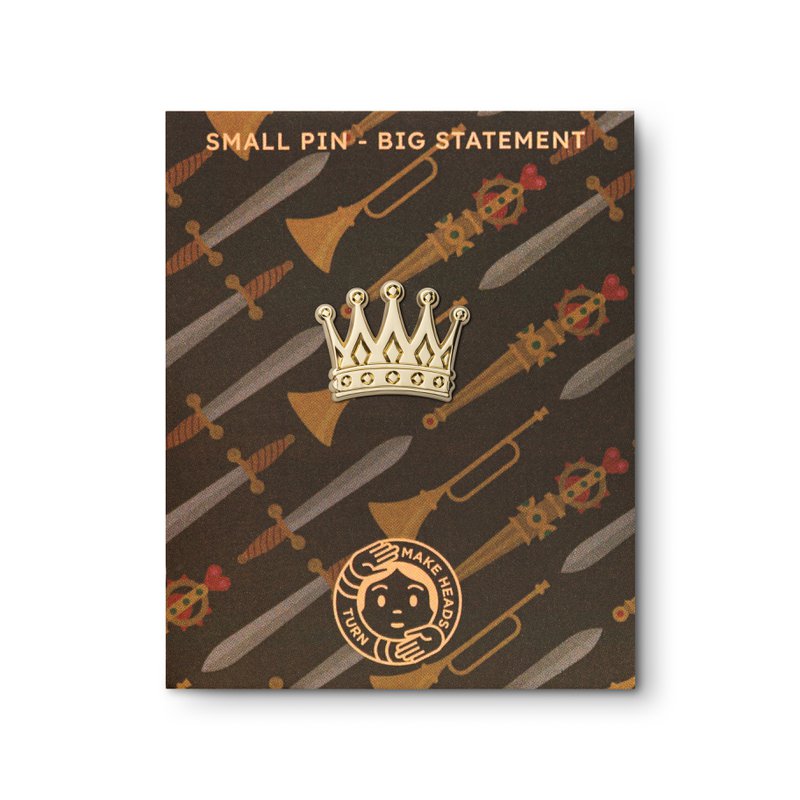 Golden Metal Pin "Crown"