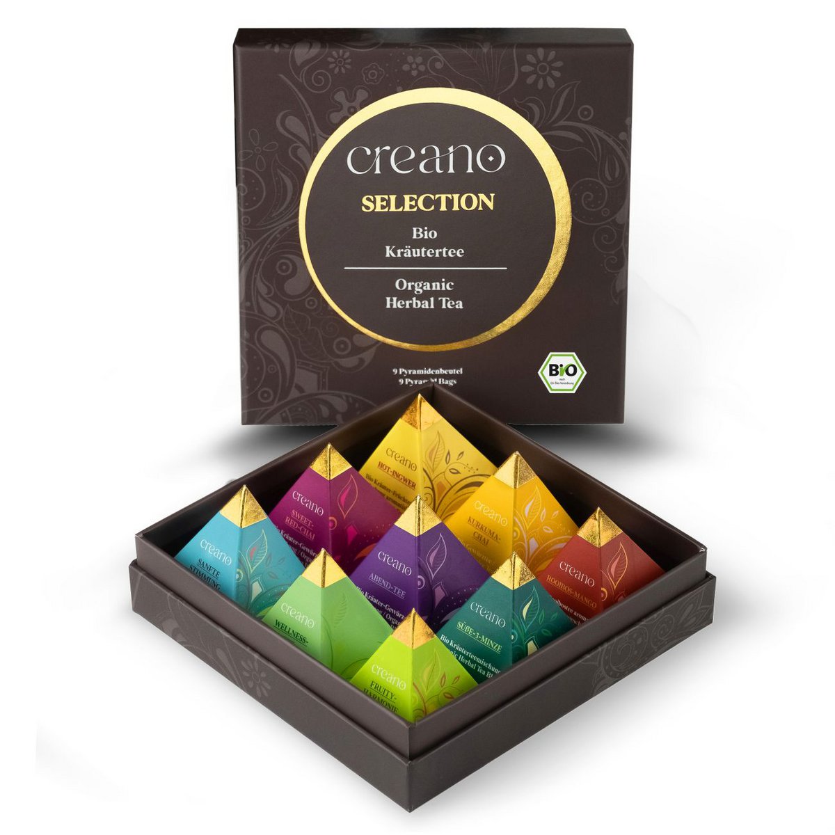 Bio Kräutertee 9er Pyramiden Geschenkset 22,5g