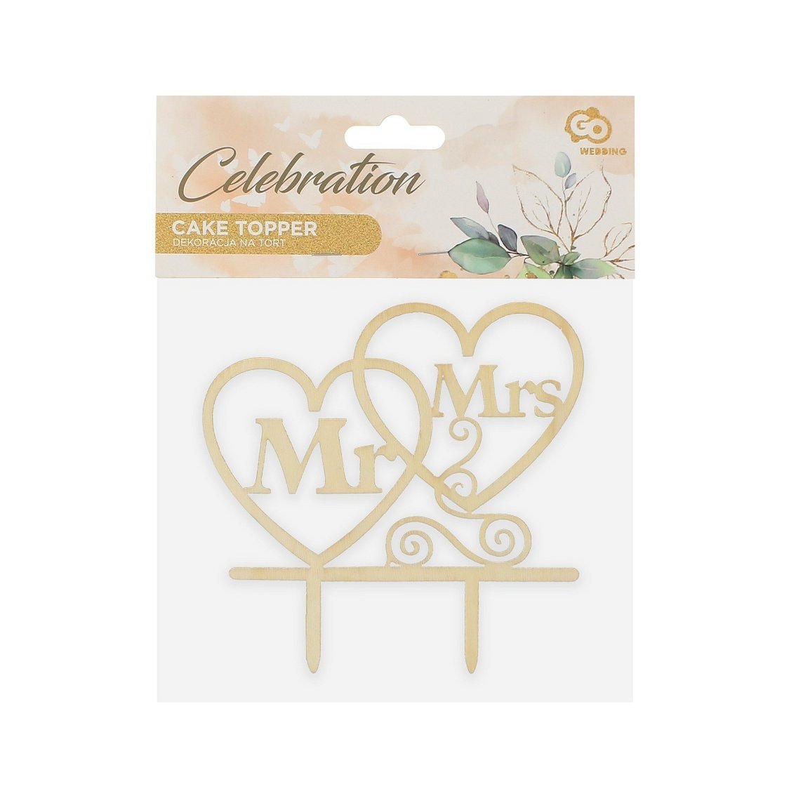 Figura tarta Mr & Mrs corazones