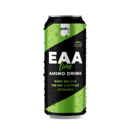 Lime-flavored EAA amino drink in a 330 ml can. Contains essential amino acids to support muscle recovery and growth.