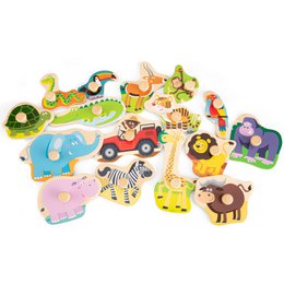 Knopf Puzzle - Safari - groß