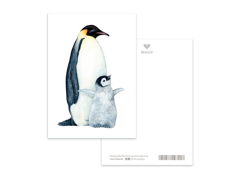 Cartolina pinguino amore