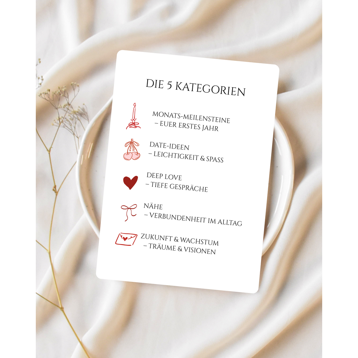 Just Married – card box for your first year of marriage