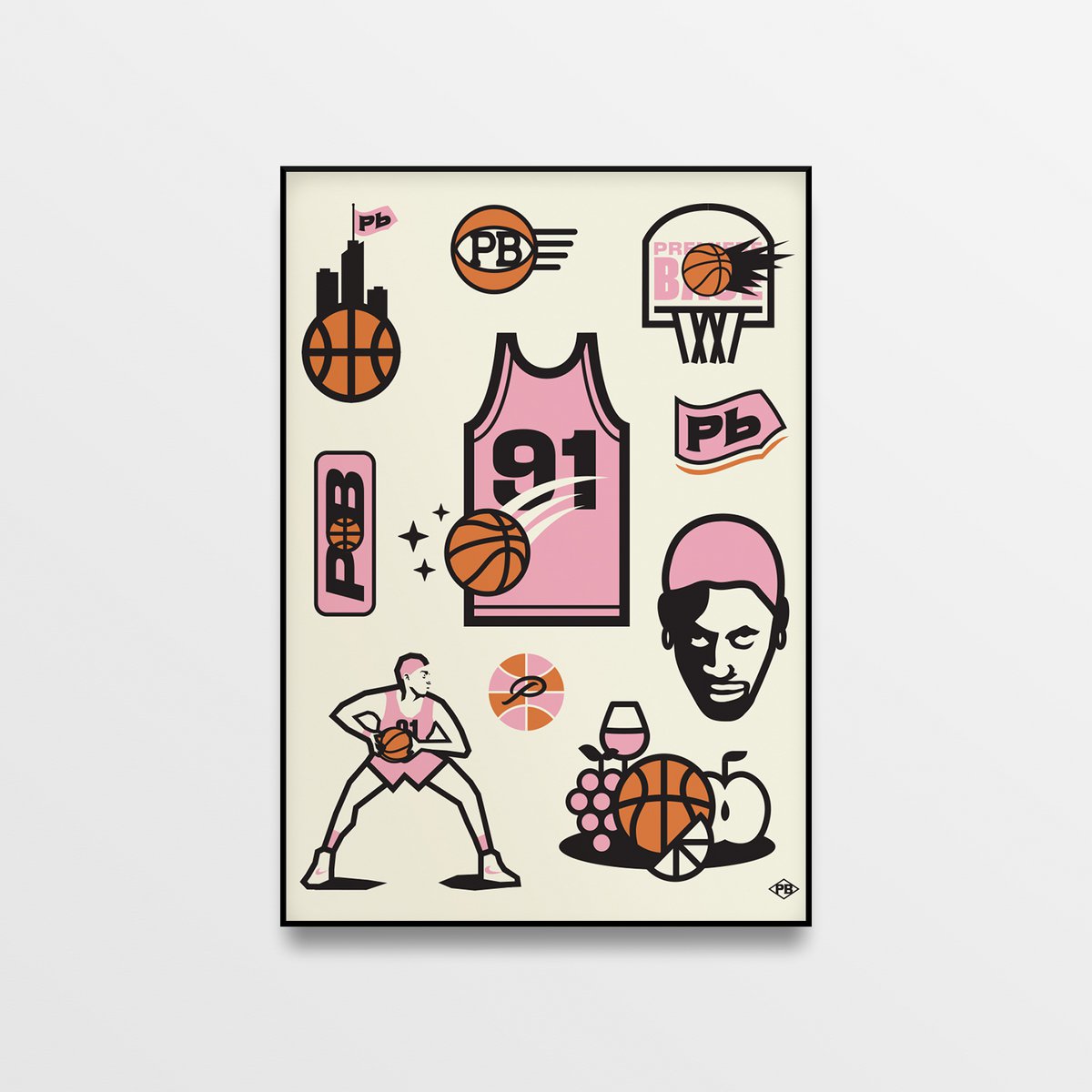Poster "PB Basket-Ball" - A4 & 30x40cm - Art print