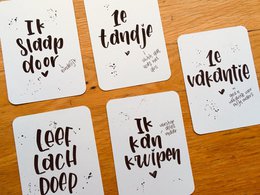 Meilensteinkarten mit einem Hauch von Humor