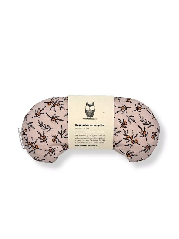 Heating cushion - Cherry stone eye mask - Pink blossom branch