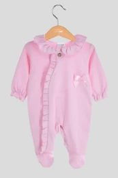 Girl cotton babygrow w/ frills 2521B 