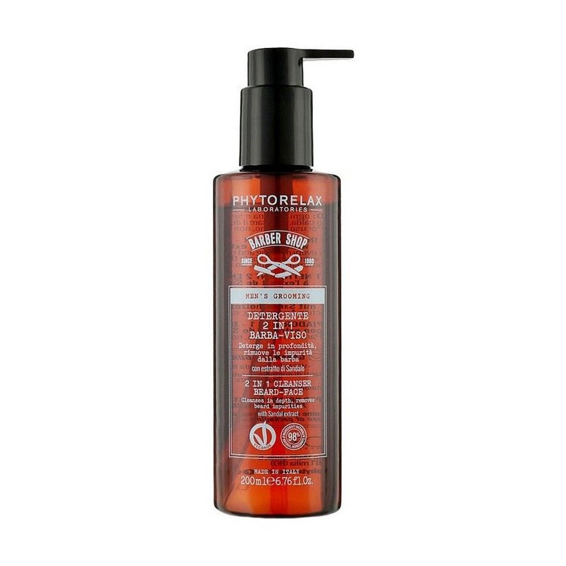 2 i 1 Cleanser Cleanser til skæg og ansigt - 200ml