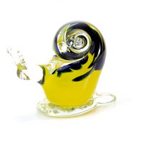 Gelbe Schnecke - Glas - Höhe 8 cm - Handgefertigt