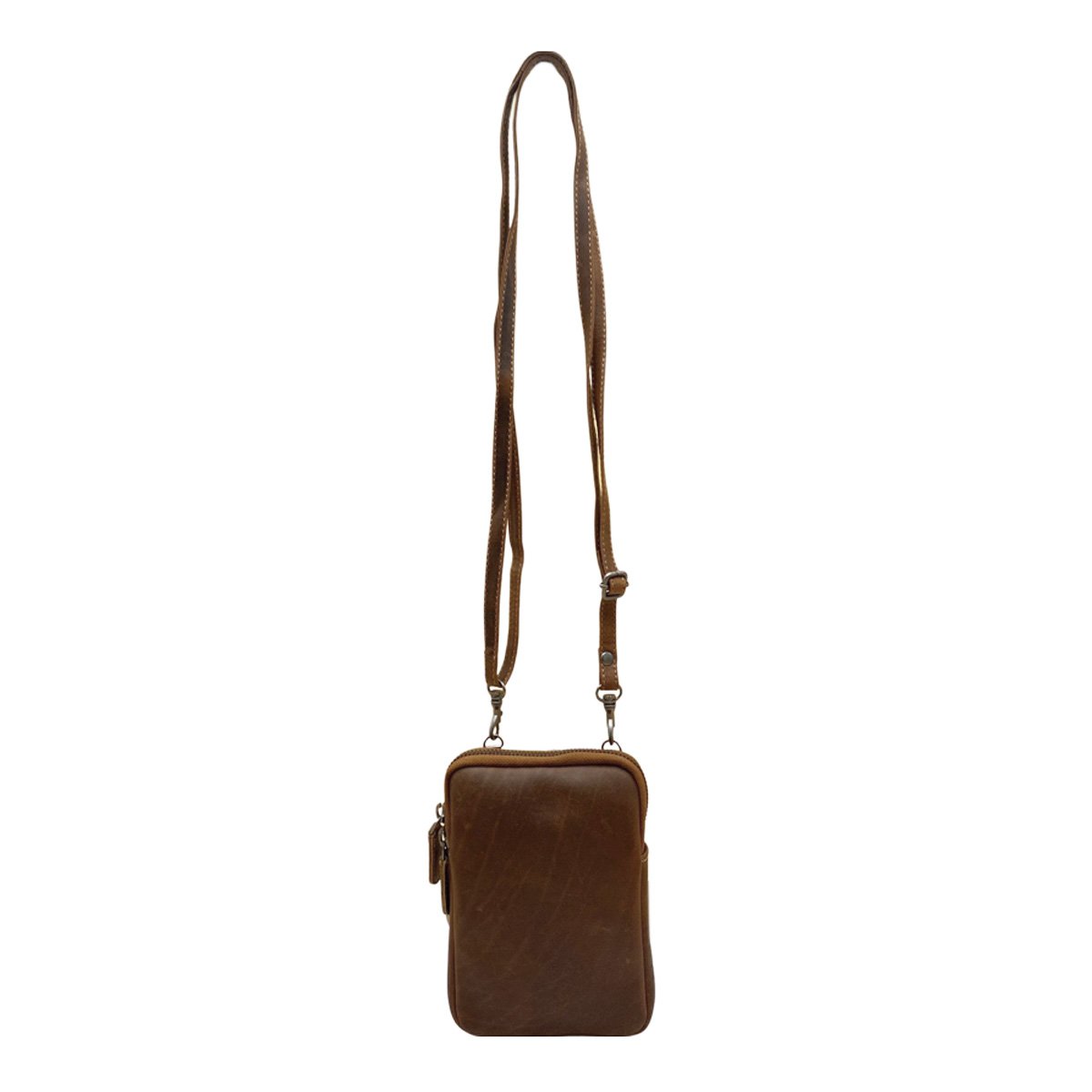 Lederhandytasche für Damen und Herren mit verstellbarem Schultergurt in 5 Farben