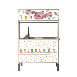Set di adesivi multicolore per bar gelateria Ikea Düktig Kitchenette