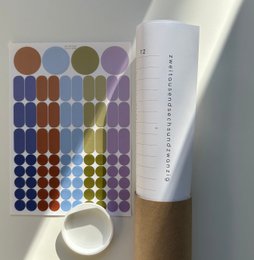 Kalender met zelfklevende stippen 2027 - A2/A1