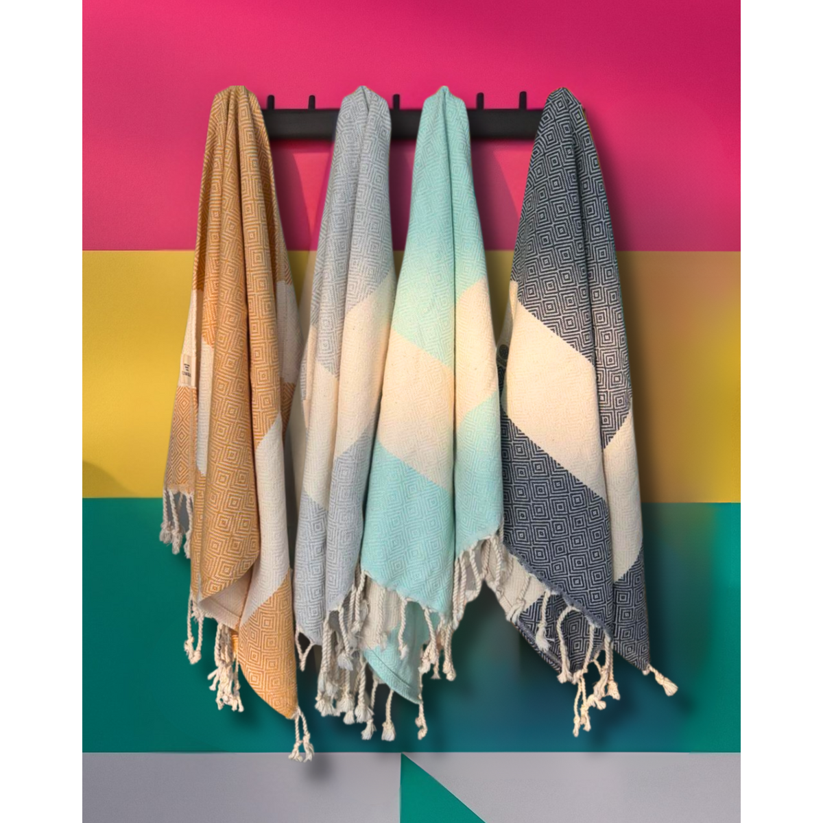 DIAMANT Hammam Hand Thee Reishanddoek – 40 Stuks Geassorteerde Bundel / Hand-, Haar-, Thee- of Gastendoek (90x45 cm)