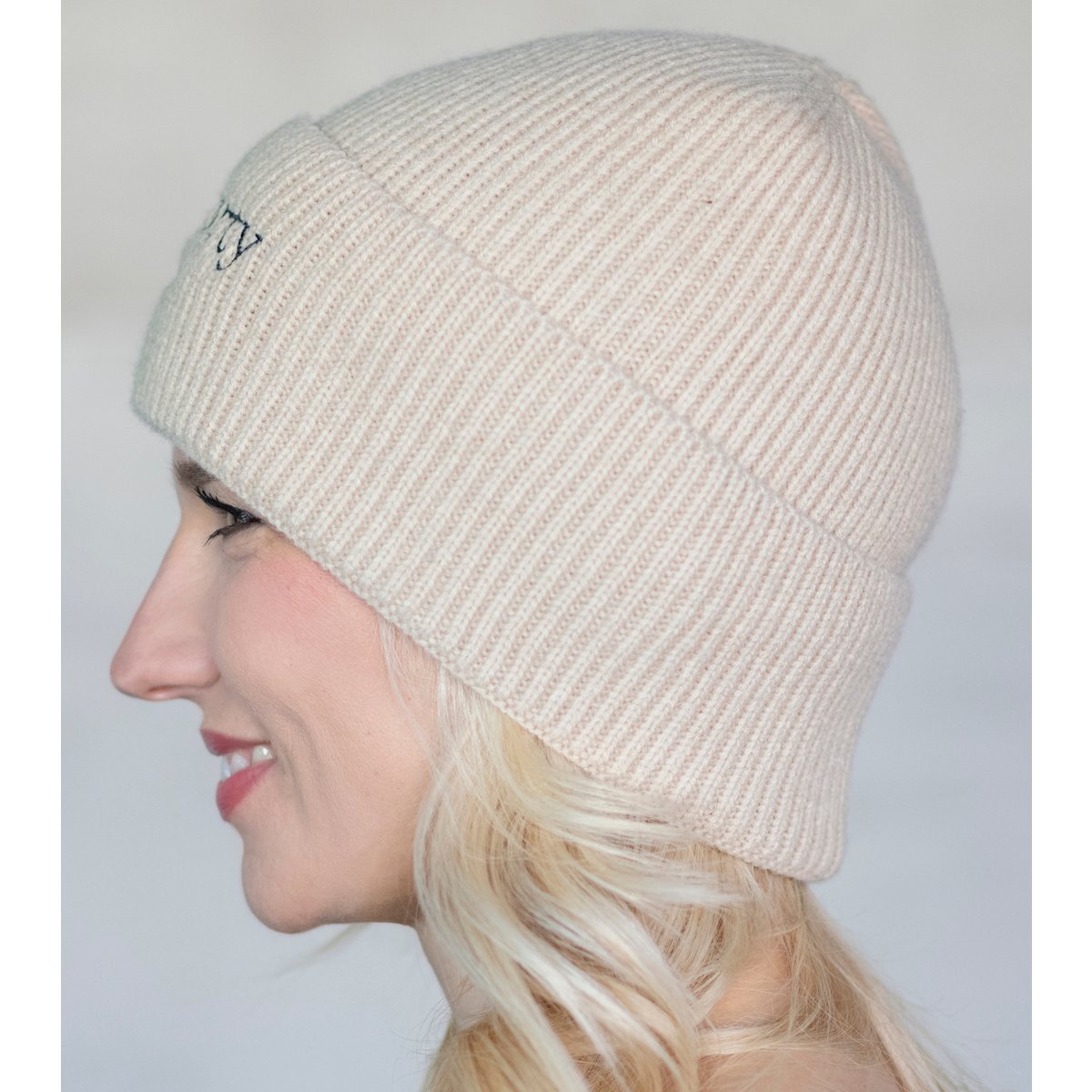 Damen Strickmütze Beanie Strickbeanie Frauengeschenk Geschenkbox weiß softbeige