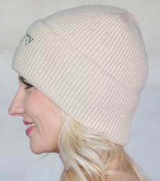 Damen Strickmütze Beanie Strickbeanie Frauengeschenk Geschenkbox weiß softbeige