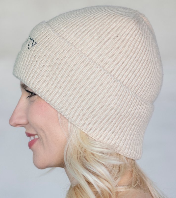 Damen Strickmütze Beanie Strickbeanie Frauengeschenk Geschenkbox weiß softbeige