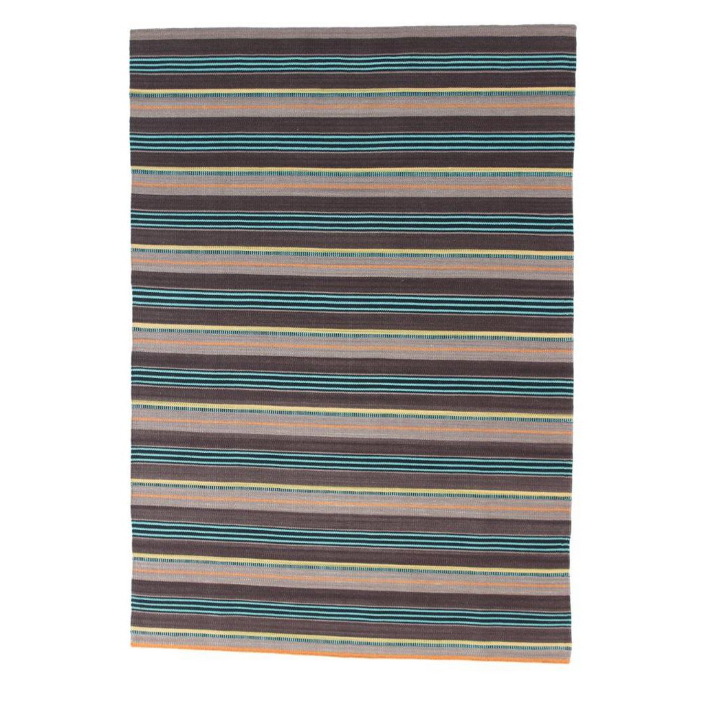 Hazan Kelim Stripes-H Marron Turquoise