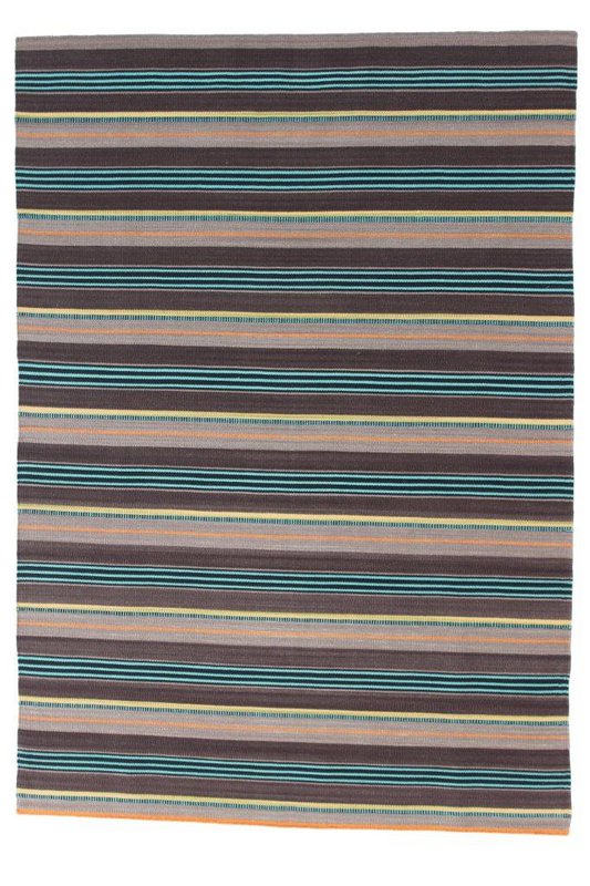 Hazan Kelim Stripes-H Brun turkis