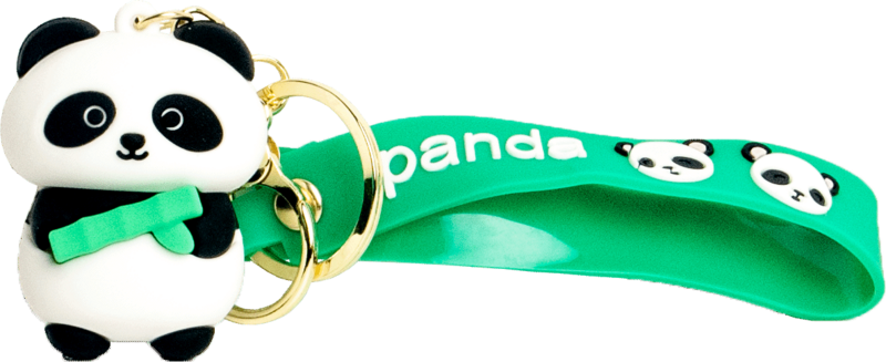 Edo Sleutelhanger Panda, 4.5x5cm, soft plastic, mix 12pcs