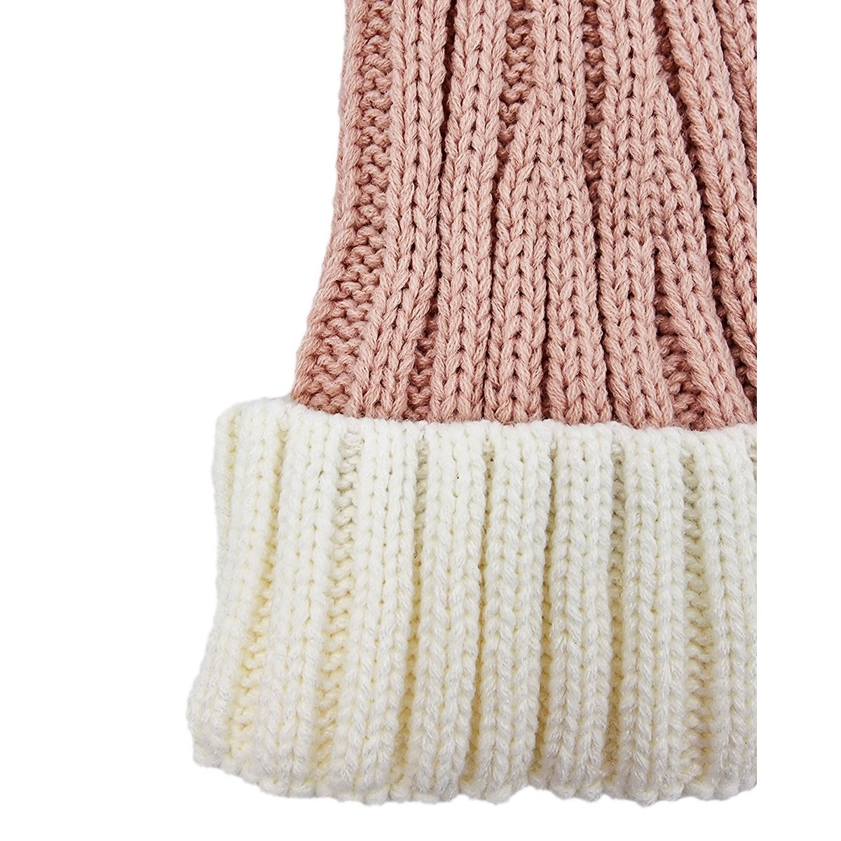 Santa hat - Pink with white brim coarse knit