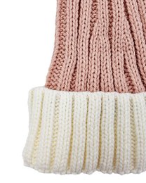 Santa hat - Pink with white brim coarse knit