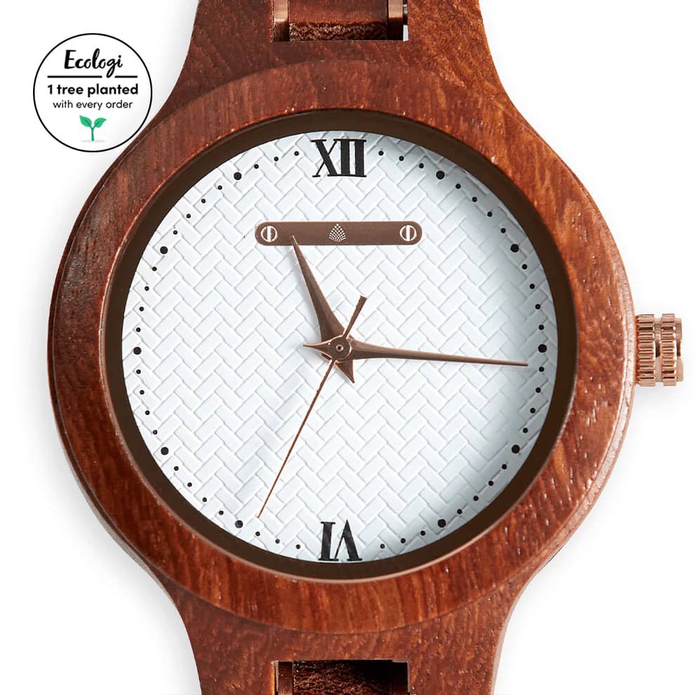 The Magnolia - Handmade Wood Vegan Watch