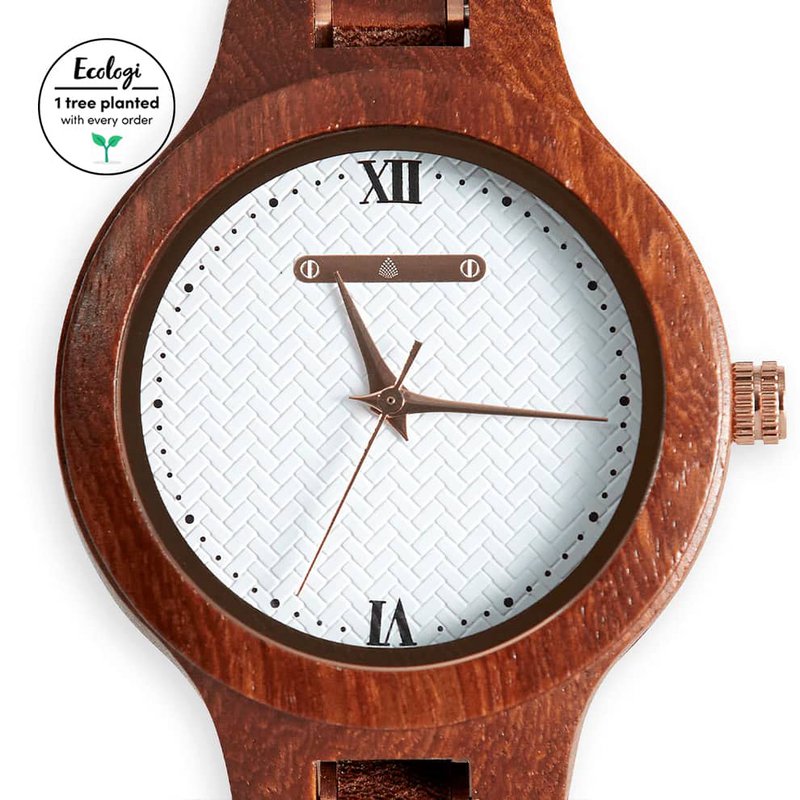 The Magnolia - Handmade Wood Vegan Watch