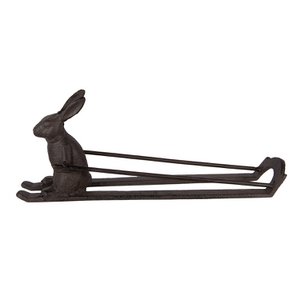 Bottle holder Rabbit 33x7x13 cm Brown Metal