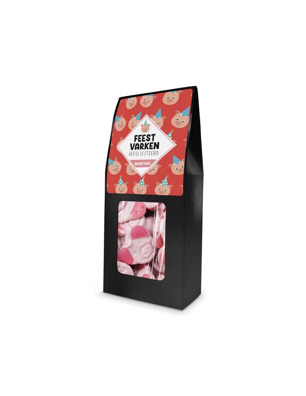 Box Party Pig Congratulations (Schwarz) 150g
