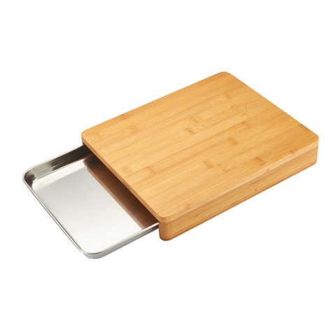 Cutting Board with Stainless Steel Storage Drawer