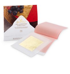 Feuilles d'Or Comestible 23kt 50x50cm, 5 Feuilles