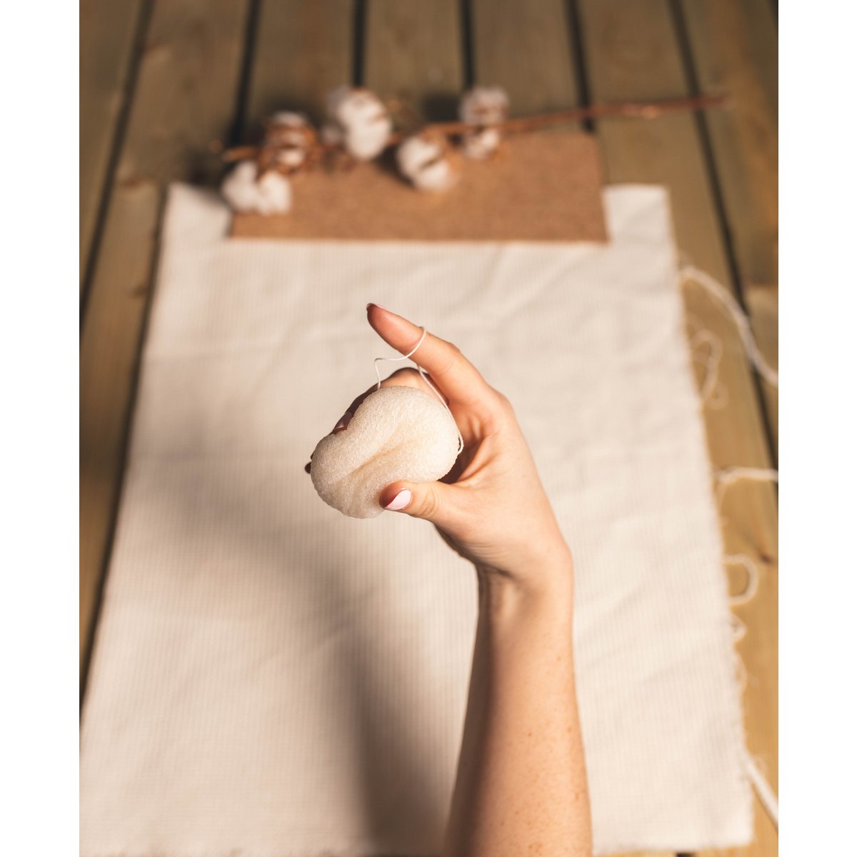 Konjac gezichtsscrub gevoelige huid (wit)