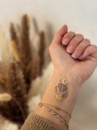 Sioou temporary tattoo - Moon heart sun x5