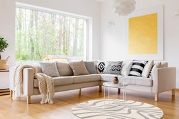 Tapis rond design avec effet relief NAYA