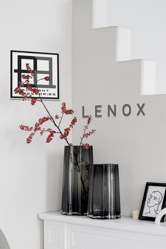 Modern-Classic Luksus vase, stilfuldt design, LENOX 30 Grå