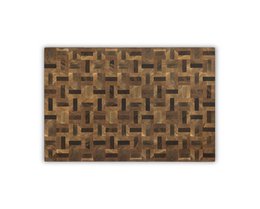 Planche à découper à motifs en bois à double grain de bout