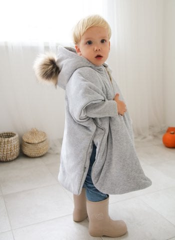 Autostoelponcho Zilver