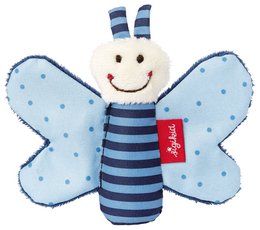 Butterfly blue, red stars