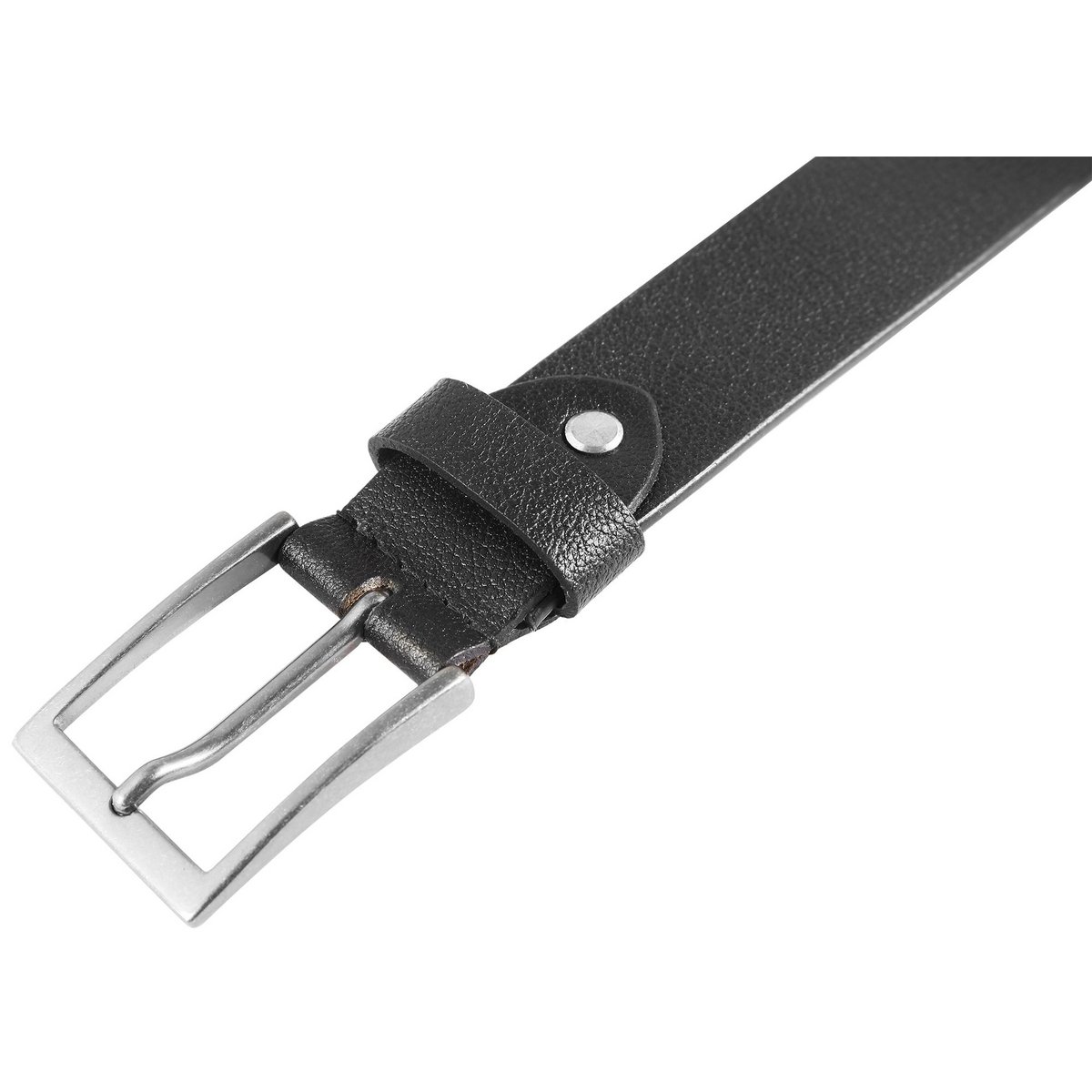 Leonardo Verrelli genuine leather belt, black, can be shortened, length 110 cm