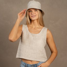 Linned bøttehat