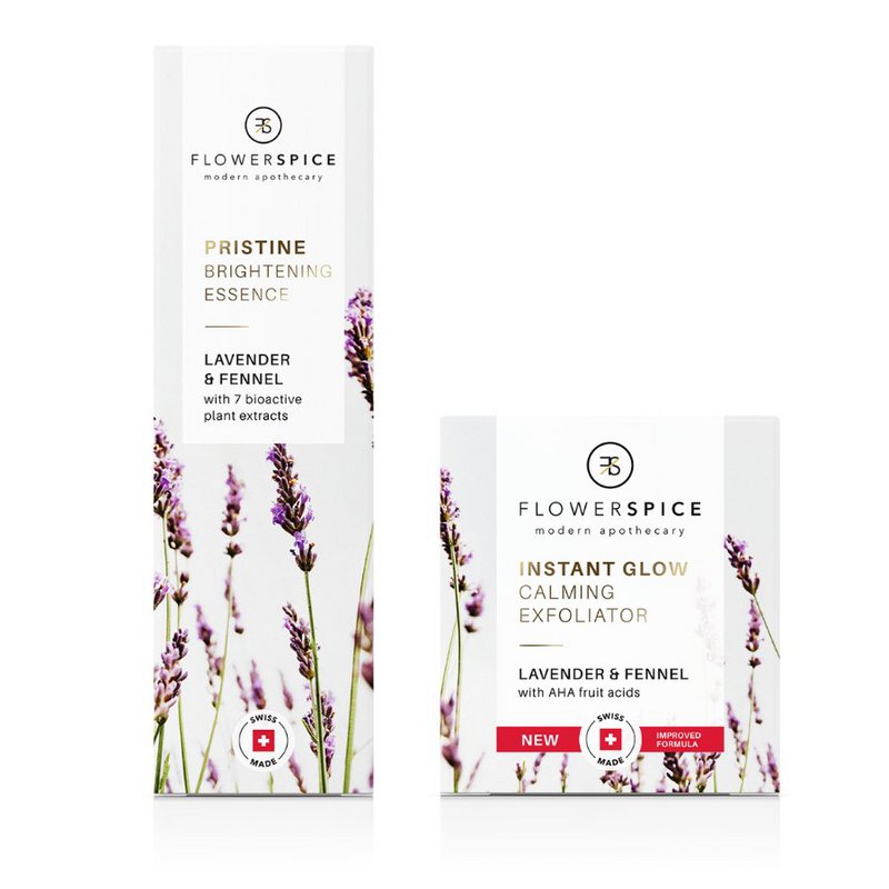 Illuminating Set - Øjeblikkelig glød exfoliator + uberørt essens